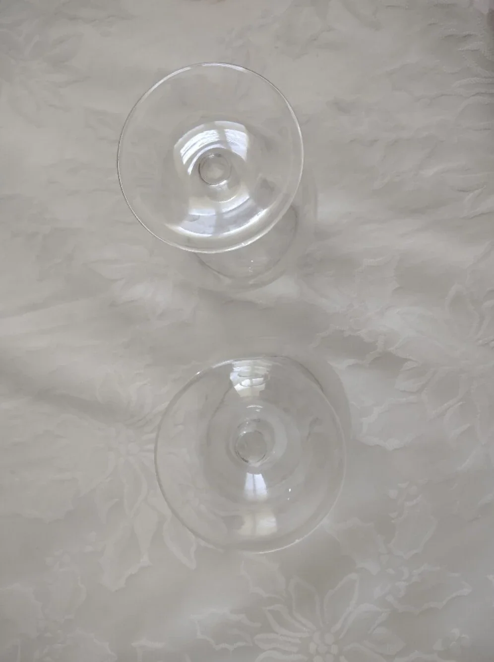 Brandy Stemmed Glasses Etched Flower